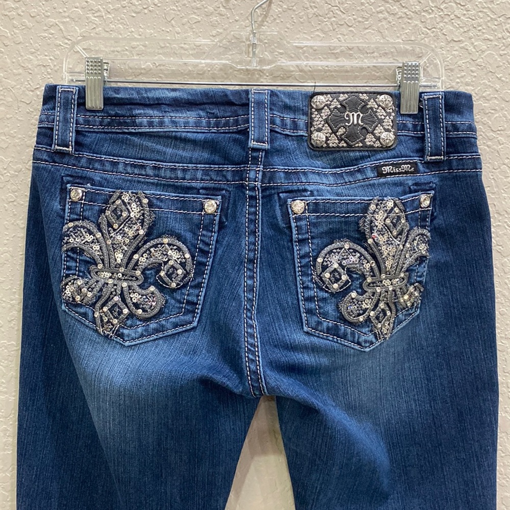 Miss Me Skinny Jean size 30 y2k bedazzled embellished back pocket